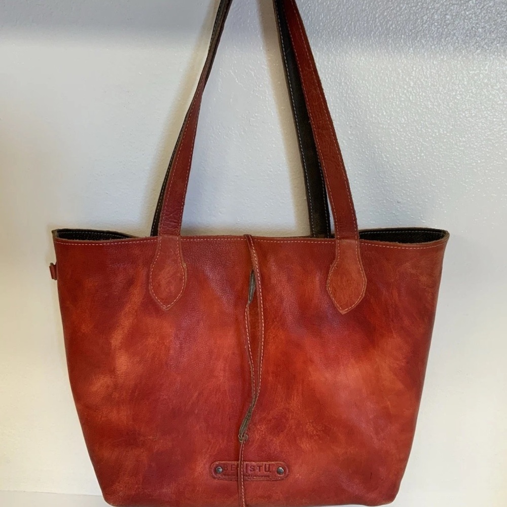 Bed Stu Rustic Red Leather Tote (Charlotte)